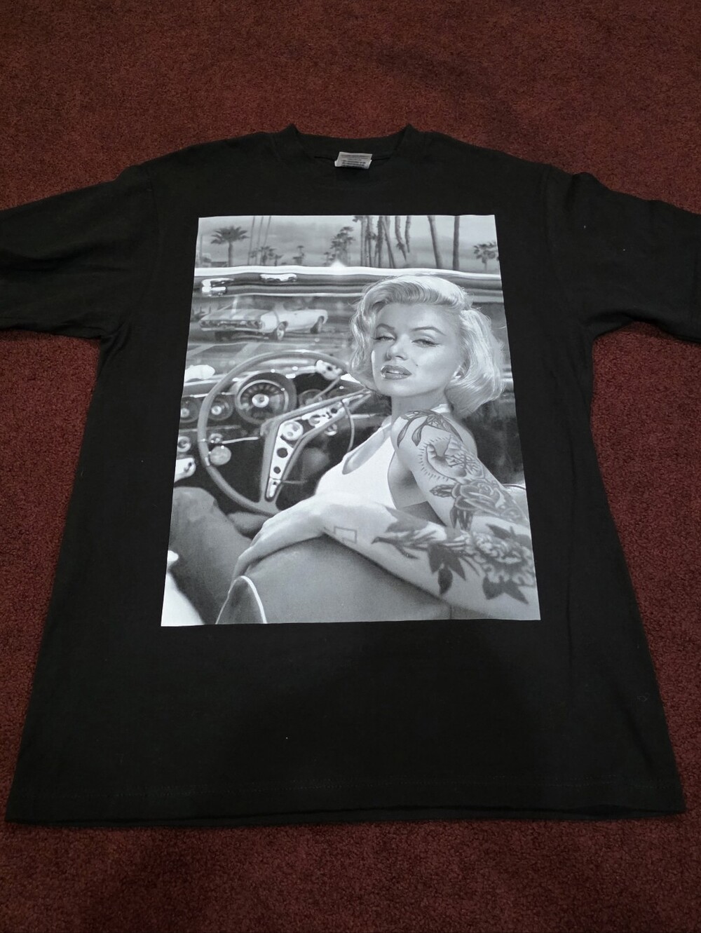 SHAKA WEAR TIMELESS BEAUTY MARILYN MONROE WITH TATTOOS MENS TEE